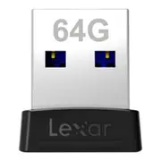 Lexar JumpDrive 64GB S47 Plug n Stay USB 3.1 Flash Drive [LJDS47-64GABBK]
