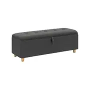 Nars Fabric Storage Ottoman Sofa Bench Foot Rest Sool Dark Grey