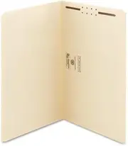 Smead 19510 Paper Folders One Fastener Straight Cut Top Tab Legal Manila 50/Box