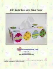 Easter Eggs Long Tissue Topper-Easter-Plastic Canvas Pattern or Kit