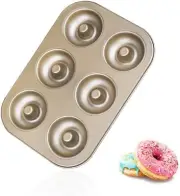 Ihanini Doughnut MiniPan Non Stick 9-Cavity High Carbon Steel Donut Baking Mold