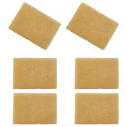 6PCS Rubber Cement Eraser, Glue Runner Eraser, Glue Residue Pick-Up Eraser for Removing Adhesive and Residues brown yellow