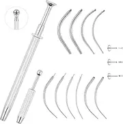 [6ixGosh] 14G 16G 18G 20G Piercing Taper Ball Grabber Tool for Changing Jewelry Piercing Threadless Insertion Pin Screw On Assistant Tool for Earring Nose Studs Changing Stretching Kit