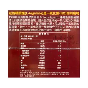 鴻仁健力泉 L-Arginine 6000mg 粉包 30包入 蔓越莓風味 奶素