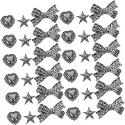 WOFASHPURET 30Pcs Alloy Nail Art Charms Retro Metal Nail Supplies for DIY Crafts Manicure Decor Suitable for Salon Home Use