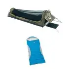 Adventure Kings Kwiky Single Swag Canvas 50mm Mattress + Kids Sleeping Bag -2°C