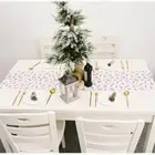 Table Cloth Table Flag Christmas decorations Gilt white Creative Delicate