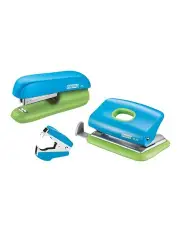 [Rapid] F5 Home/Office Mini Set w/Stapler/Staples/Staple Remover/Punch Hole Blue