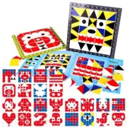 208pcs Wooden Puzzle Geometric Thinking Training Game Children Learning