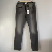 New FRAME Men's 29 x 33 Jeans L'Homme Skinny Mid Rise Denim Lake view Wash Gray