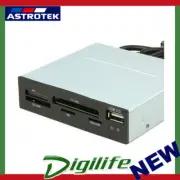 Astrotek 3.5' inch Internal Card Reader Black USB2.0 Hub CF MS SD Flash Memor AU