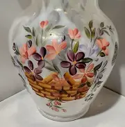Longaberger Fenton 2002 Hand Painted Vase George Fenton Signature
