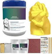 3D Casting Kit,Moulding Memories Kit Complete Adult Hand Casting Craft kit,Hand Casting or Foot Casting with Baby or Children,Hand Moulding Kit Couples,Ideal for Wedding,Engagement,Wedding Gift