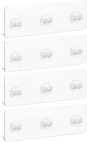 4 PCS Shower Caddy Adhesive Hook, No Drilling Transparent Heavy Stick Hook for S