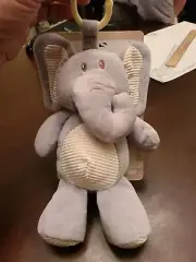 Kelly Baby Kellytoy Plush Elephant Rattle Crinkly Ears Cuddly Lovey 13"