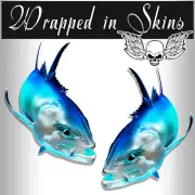 Fish Stickers Giant Trevally Decals for Tackle Box RV Truck Trailer Boat AFP0020