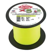 Berkley X5 Braid x5-Braided Superline, Flame Green, 50lb. Break Strength, 2188yd