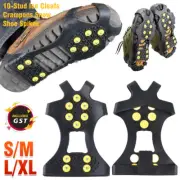 NEW 10-Stud Ice Cleats Snow Shoe Spikes Grips Anti-Slip for Shoes Boots