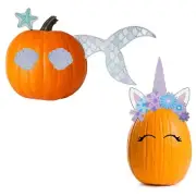 Unicorn and Mermaid Pumpkin Kit Sets , 13 Reusable Metal Accessories