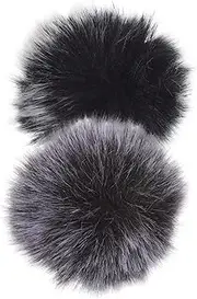 Abaodam 2Pcs Furry Windscreen for Lavalier Microphones Windproof Mini Clip Mic Cover for Audio Noisy Environments for Interviews Outdoor Recordings