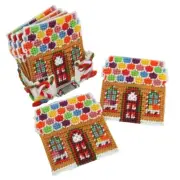 Herrschners® Candy Lane Gingerbread Coasters Plastic Canvas Kit