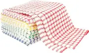 Premium 8-Pack Cotton Kitchen Dish Towels Set - Fast-Drying, Absorbent & Easy-Clean Cleaning Cloths for Home Kitchen Use