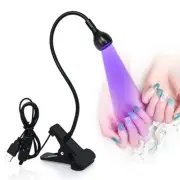 Mini UV Light for Gel Nails LED Curing Lamp with Flexible Gooseneck & Clamp ...