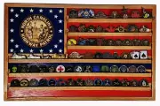 North Carolina State Trooper / Police Challenge Coin Display 70-100 Coins TRAD