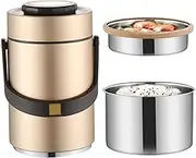 Insulated Food Container 1.5L Stainless Steel Double Wall Vacuum Food Flask with Handle Leak-Proof Hot Flask Easy to Clean Flasks for Hot Work