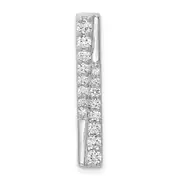 14k White Gold 1/2ct. Real Diamond Fancy Bar Chain Slide