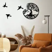 Hanging Metal Wall Art Home Tree of Life Living Room Garden Sculpture Decor