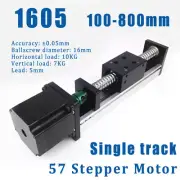 1605 100-800mm Ball Screw Linear Single Rail Motion Slide Table 57 Stepper Motor
