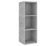 vidaXL Wall-mounted TV Cabinet Concrete Grey 37x37x107 cm Engineered Wood