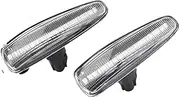 Side Mirror Indicator For Mitsubishi For Lancer For Outlander For Sport For Mirage For Montero Dynamic Side Marker Blinker LED Turn Signal Light Dynamic Sequential Blinker(Dynamic Crystal)