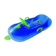 Snow Sled with Steering Wheel and Brake Portable Games Snow Sledge for Boys