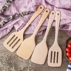 Kitchen Gadgets Long Handle Wood Spatula Utensils Cookware Cooking Tools