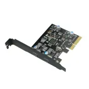 PCI-E PCI Express 4X to USB 3.1 Gen2 10Gbps 2 Port Type-C Expansion Card Adapter