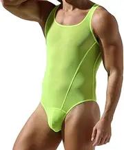 [SPNSSTCR] Men's Bodysuits Leotrad Wrestling singlet Shapewear Jockstrap Mesh Fitness Jumpsuits Thongs