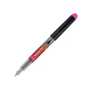 Pilot Varsity Fountain Pen Med Nib Black Barrel Pink Ink Office School Write