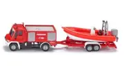 Mercedes Benz Fire Engine With Boat - 1:87 Scale