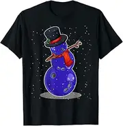 [VidiAmazing] Christmas Bowling T-Shirt Bowling Snowman Dabbing Xmas ds1293 T-Shirt