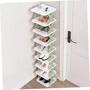 9-Tier Foldable Shoe Rack Organizer Storage Stand Handle Cubby Shoe Rack Freestanding Storage