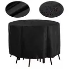 All Weather Round Outdoor Table Cover Waterproof Garden Furniture Protector