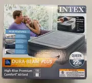 Intex 22" Dura Beam Comfort Plush Airbed with Internal Pump - Queen