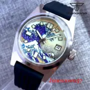 Japan NH35A Diver 38mm Kagawana Automatic Men Watch Green Luminous Sapphire