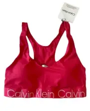 Calvin Klein Women's Pure Lightly Lined Bralette QP2819R-651 Bright Pink S