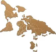 OFFSCH Travel Map Cork Board Self Adhesive Corkboard World Map Pin Board Wall Decor