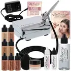 Belloccio AIRBRUSH Medium FOUNDATION MAKEUP SYSTEM Compressor Blush Bronzer Kit