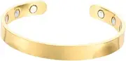 SOPOTUTU 1Pc Magnetic Therapy Bangle Bracelet Stylish Electroplating Jewelry for Energy Balance Relaxation Durable Wristband for Sports Aches present for Friends Family