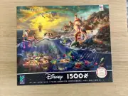 Disney The Little Mermaid Thomas Kinkade 1500 Piece Puzzle with Poster 32"x24".